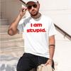 I am stupid Leclerc Sticker  New Model Unisexs Shortsleeve crewneck TShirt Classic Casual Multiple Colors and Sizes for Dail
