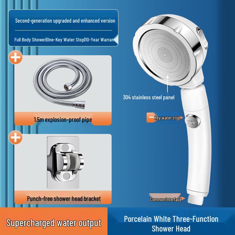 ZISIZ Pressurized Shower Head Set