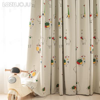 1PC LOZUJOJU Children's Fun Ranch Small Animal Shade Curtains Hand Drawn Animal Children's Room Curtains for Bedroom Living Room Home Decor