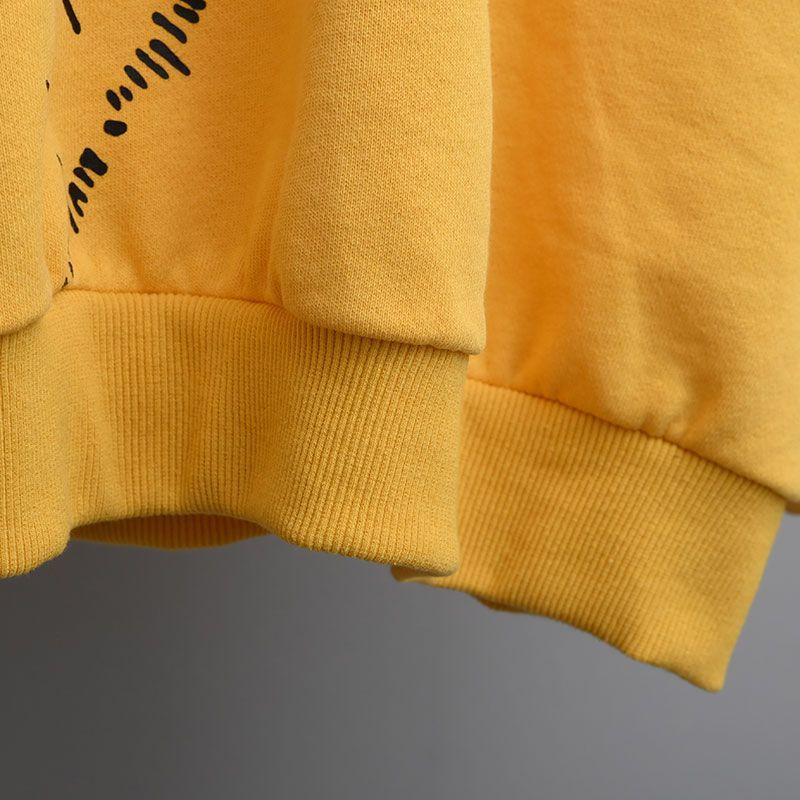 Dámská mikina bavlna volná nadměrná s dlouhým rukávem tričko pohodlný kulatý výstřih ležérní pulovr top mikina