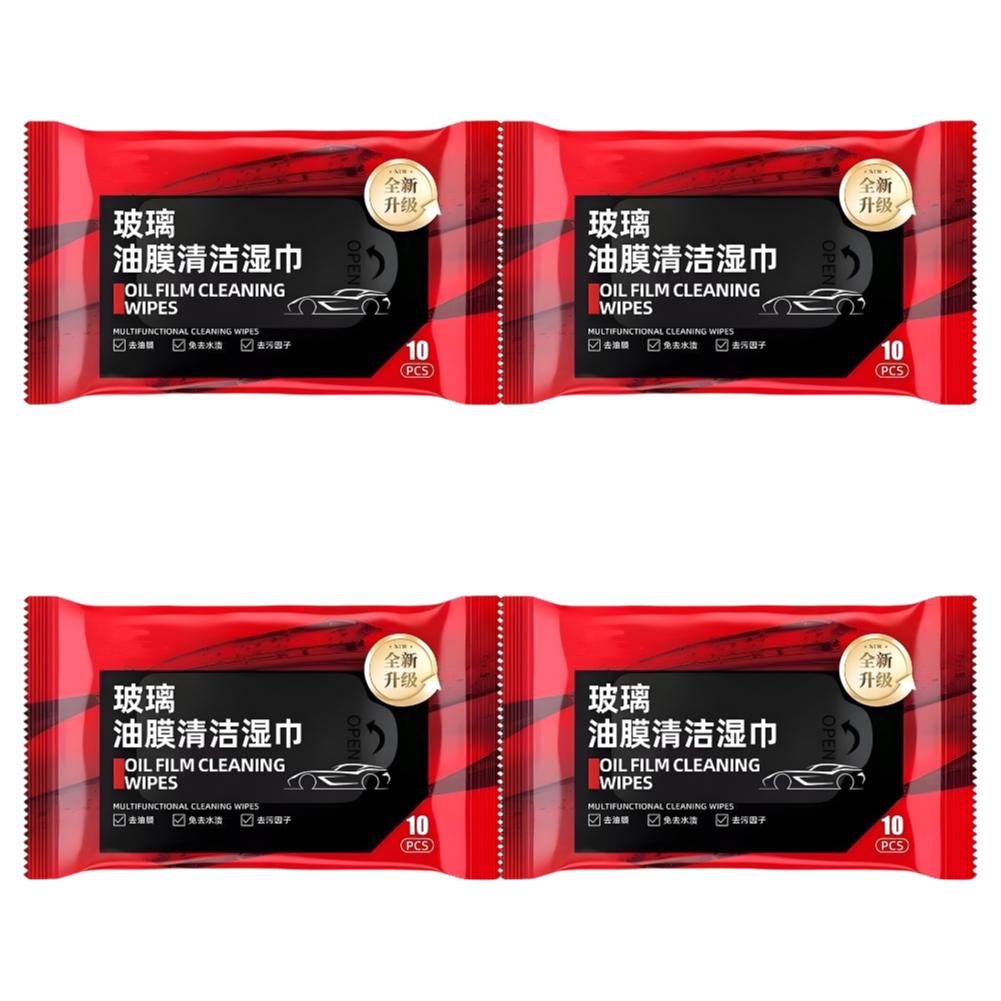 10-50Pcs Oil Film Cleaning Wipes Car Glass Oil Film Removal Wipes Car Oil Stain Cleaner Windshield Oil Film Remover Wet Wipes