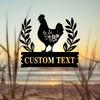 Unique Single Piece Customizable Metal Sign Personalized Chicken Silhouette Wall Art Themed Decor Home Yard