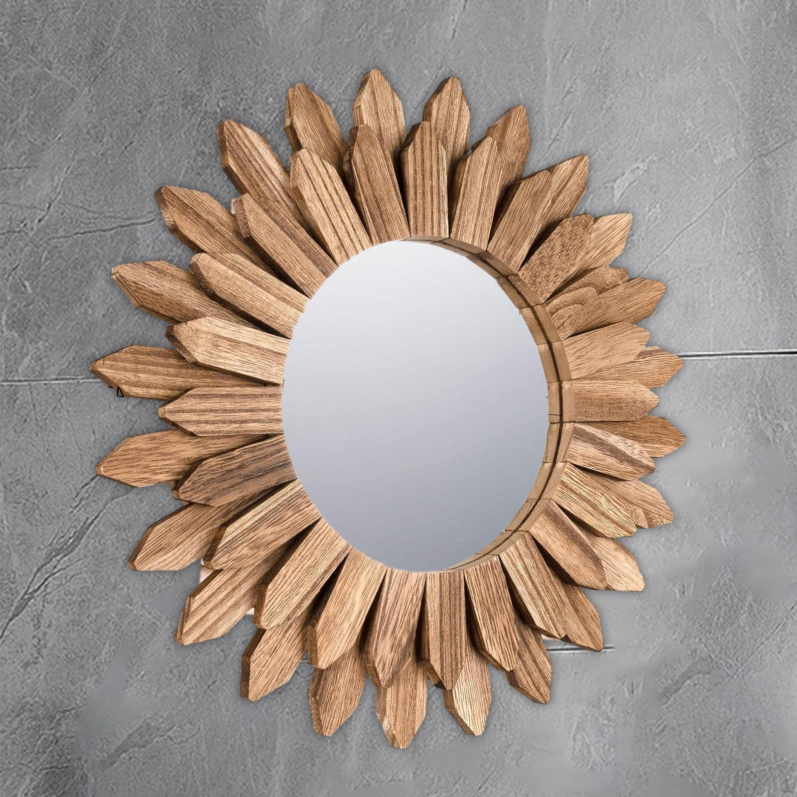 

Декоративне настінне дзеркало, туалетне дзеркало, дерев яна фотографія, косметичний макіяж 30cm