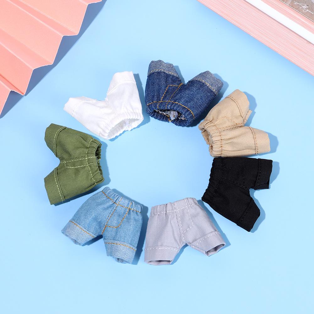 High Quality Casual Wears Kids Toys Dolls Trousers Denim Jeans Doll Short Pants Clothes Accessories