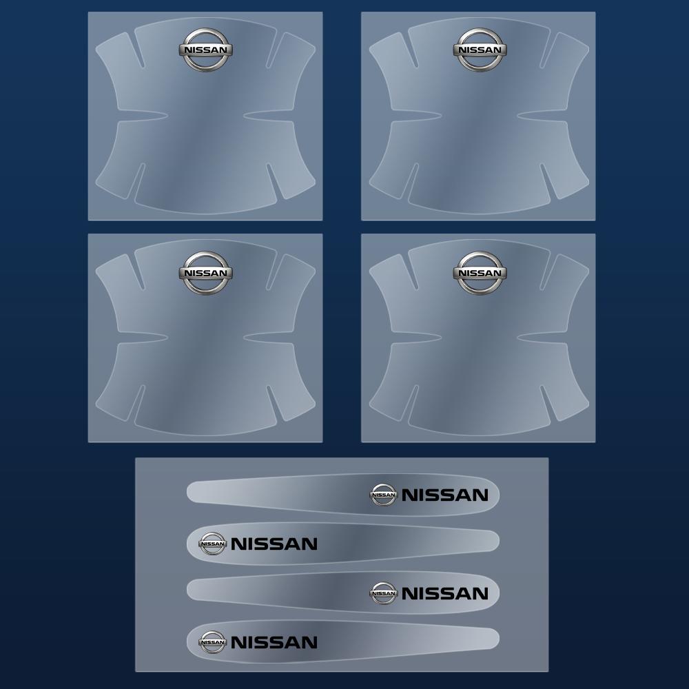 CGEZLH1 4/8Pcs Car Accessories Anti-wear Transparent Door Handle Protective Sticker For Nissan Qashqai J11 Leaf XTrail Tiida Juke Nismo