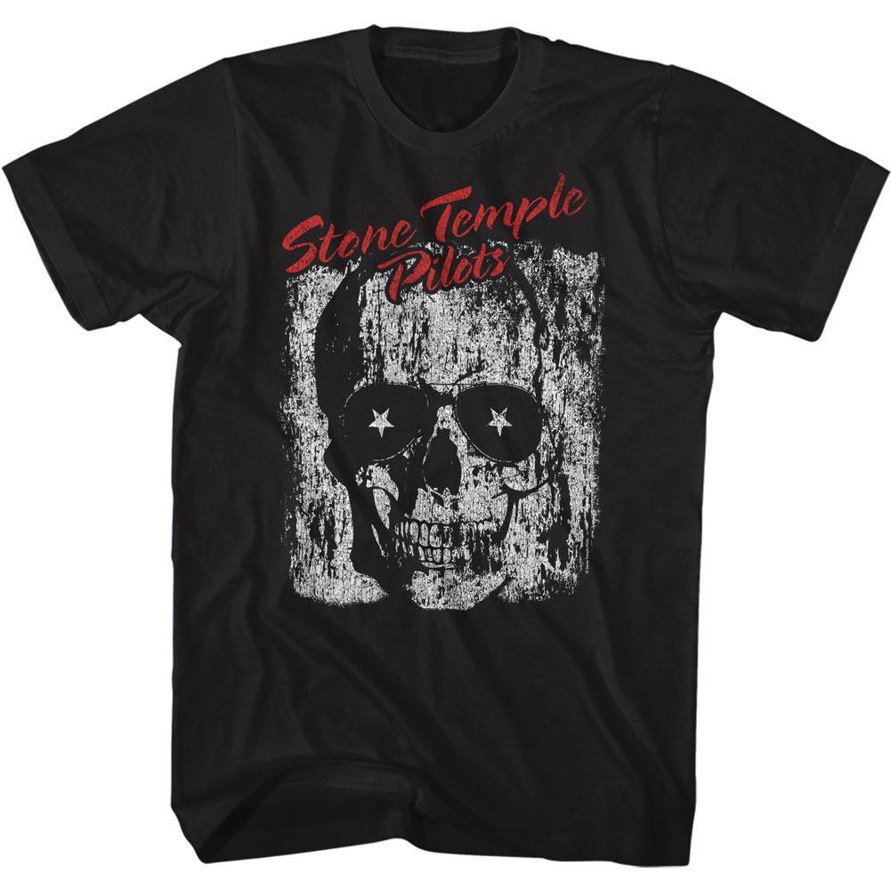 Men s Stone Temple Pilots Skull Sunglasses T-shirt Large Black XXL