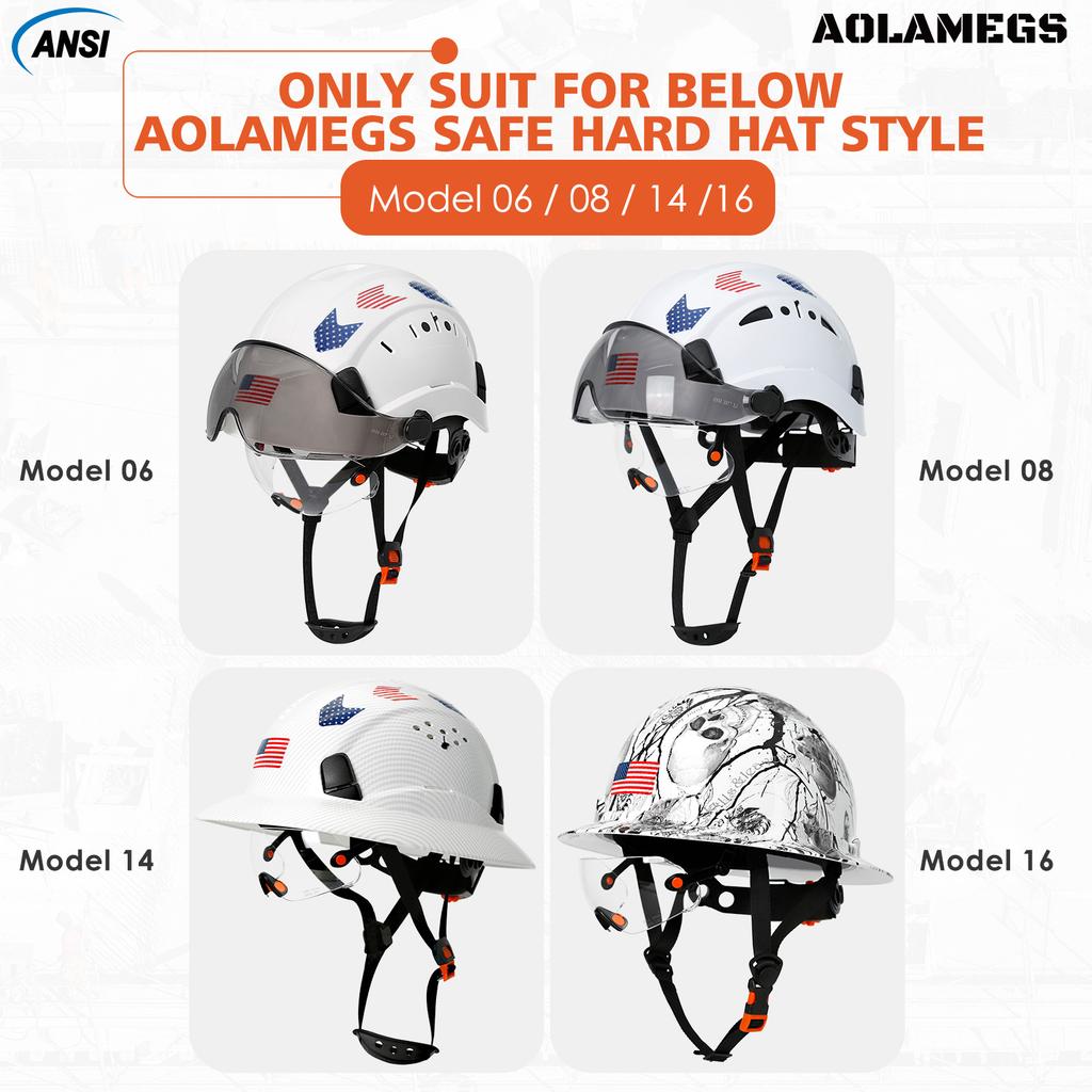Goggles Accessories for Aolamegs Model ABS Safety Helmet With ANSI and CE Certification