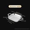 Tiefe quadratische Edelstahl-Grillpfanne - Flacher Snack-Tablett