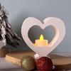 Heart-shaped Tea Lamp Candlestick Silicone Mold Heart-shaped Decorative Item Gypsum Mold Valentine's Day Gift