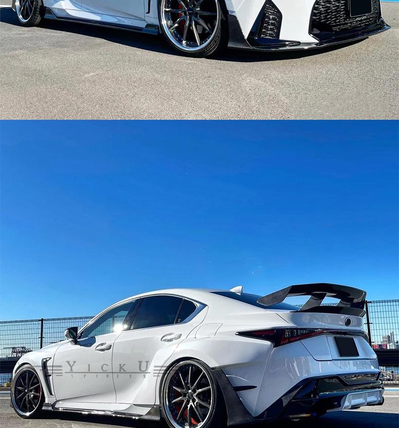 21-22 Lexus IS Carbon Fiber Body Kit: Front Lip, Side Skirts, Wide Fender Flares, Rear Lip, Tail Wing ART.