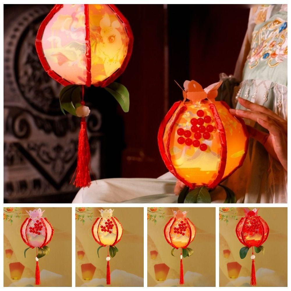 Chinese Style Pomegranate Lantern Rabbit Handheld Lanterns Mid-Autumn Lanterns Children's Gift