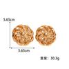 Hot-selling new geometric pleated floral earrings, exquisite, simple, and versatile stud earrings for women, light luxury elegance