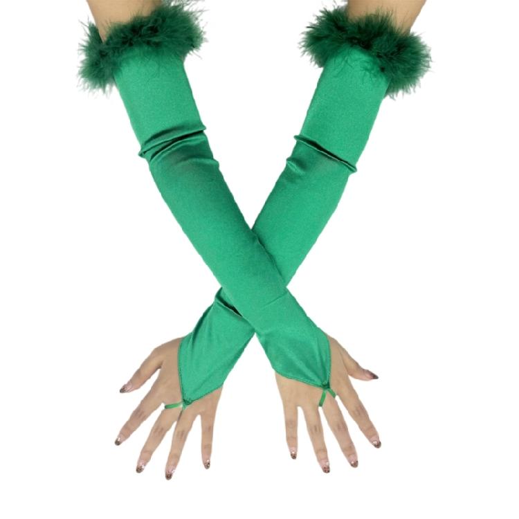 Long Satined Gloves Fingerless Operas Gloves Breathable and Comfortable Arm Sleeves for Formal Occasion 1920s Costume Props