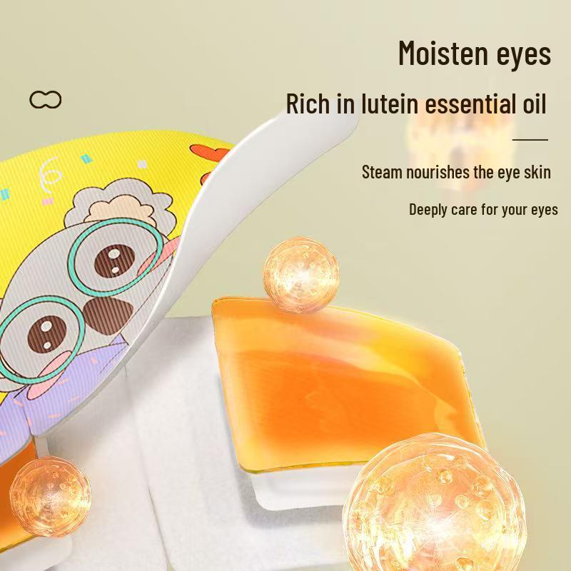Haina Lutein Steam Eye Mask - Relieve Eye Fatigue, Dryness & Improve Sleep with Hot Compress