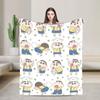 Cute Cartoon Crayon Shin-chan Blanket  Wool Funny Breathable Throw Blankets for Home Textile Decor