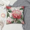 Australian Waratah Flower Square Pillowcase Polyester Linen Velvet Printed Zip Decor Home Cushion Cover