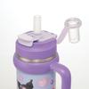 Brčko na pití pro bruslaře s přímým brčkem Sanrio Puffy Balloon Tumbler, 830 ml, Izolovaný, Studený/Horký, Rukojeť, 2-cestný, Na pití, Kuromi, Design, STSTB9-A