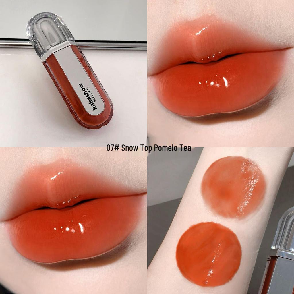 Kakashow Mirror Lock Light Lip Gloss - Moisturizing, Plumping, Long-Lasting, Whitening, with a Sheer Glass Shine.