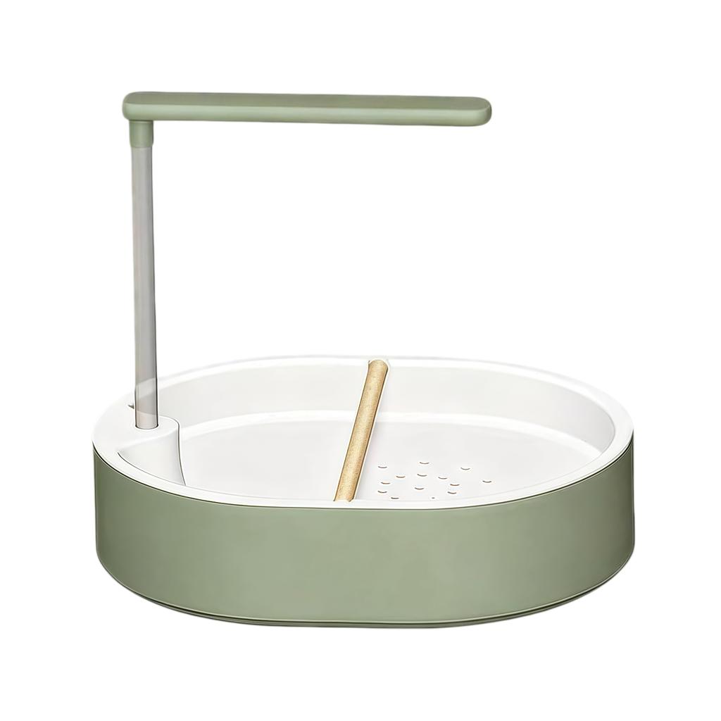 Parrot Shower with Adjustable Height and Flow Speed Plastic Bathtub for Pet Birds Lovebird Cockatiel Finches Cockatoo