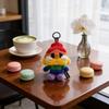 Crybaby Cheer Up Baby Series Rainbow Plush Keychain Soft Short Fur Animal Charm For Kids