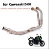 Stainless Steel Front Section for Modified Kawasaki Z400 Exhaust Pipe, Connects to Original Tail Section.