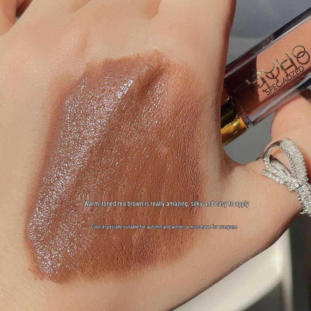 MYHO Shimmer Liquid Eyeshadow: Earth Tone Highlight & Contour for Women – Lightweight, Silky, Delicate for Beginners.