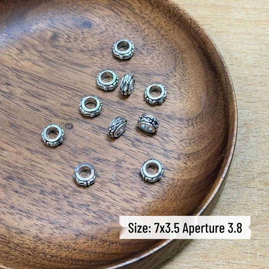 Handmade DIY Sterling Silver Spacer Beads & Beading Mat for Necklaces, 26 Designs