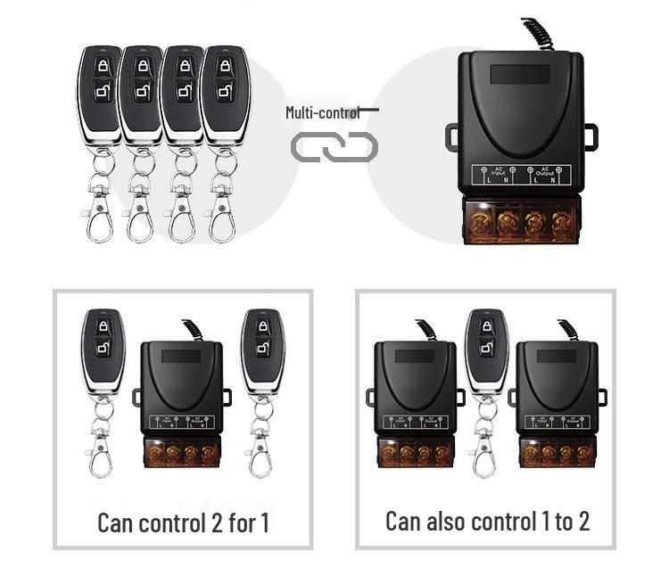 220V Wireless Remote Switch for Motor/Pump - No Wiring Needed
