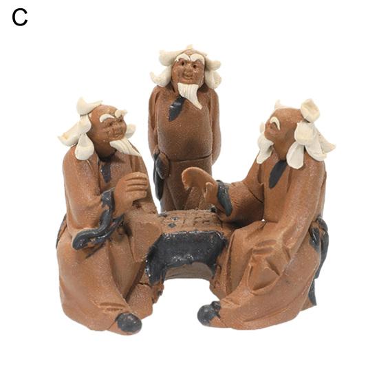 Classic Fish Tank Ornament Handmade Pollution-free Realistic Traditional Chinese Old Man Miniature Aquarium Accessories