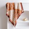 New European and American small square scarf simulation silk scarf headscarf women's spring and summer scarf printed neck protection scarf professi