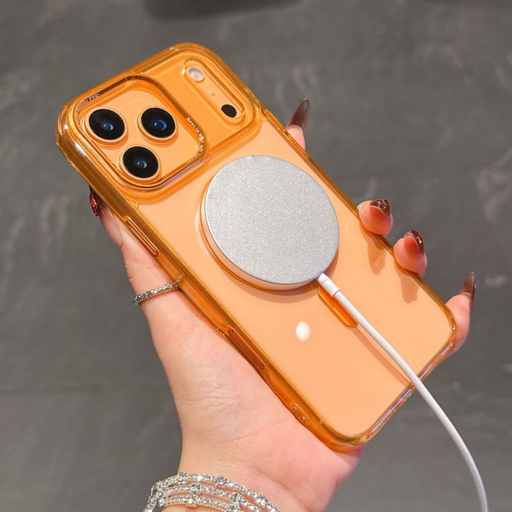 IPhone17Air Transparent Magnetic Phone Case Apple 17ProMax Full Coverage Protection Phone Case