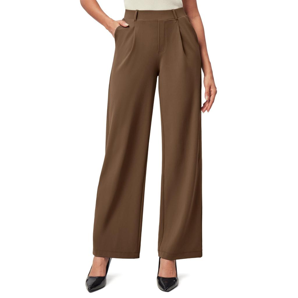 Fashionable Women's Stretch Pants, Work, Business, Casual Pants With Pockets, Western- Pants