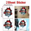 1-3pcs 3D Santa Claus Wall Stickers Removable Window Toilet Wall Decals Art Decor for Xmas Home Living Room Party Supplies