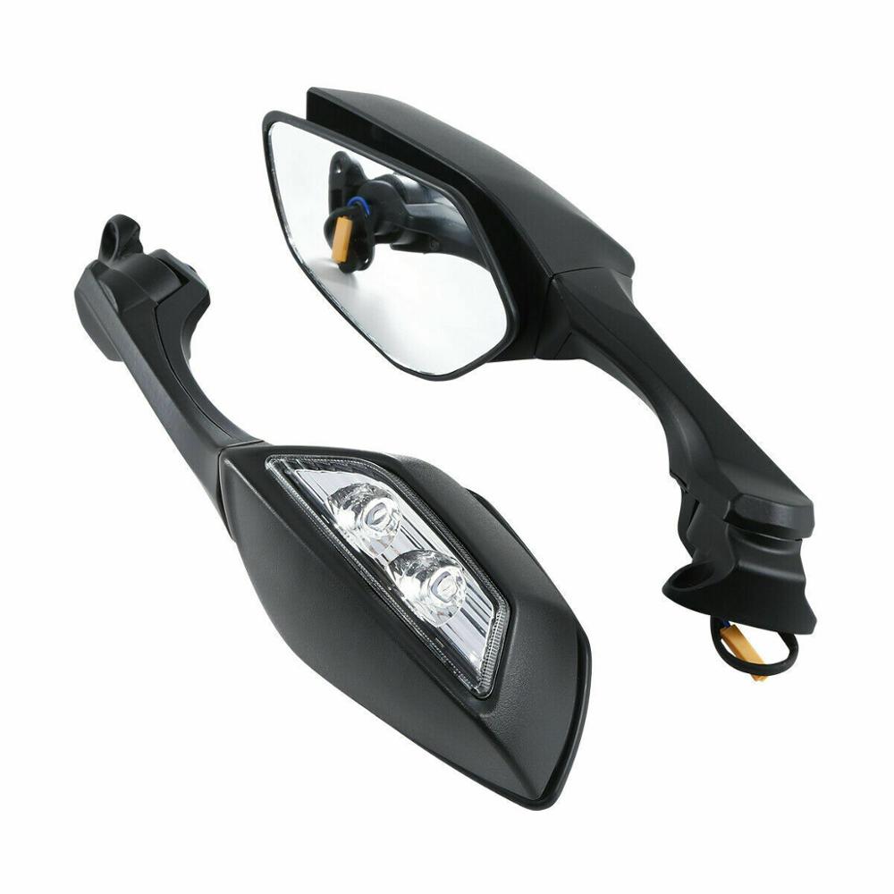 Motorcycle Rear View Mirrors LED Turn Signal For Kawasaki Ninja ZX10R 2016-2023 2018 19