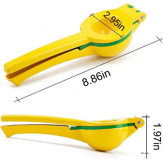 Manual Lemon Squeezer - Hand Juicer Fresh Citrus Juicer Aluminum Acid Orange Juicer Fruit Juicer Juicing Machine Hand Moving - Yellow