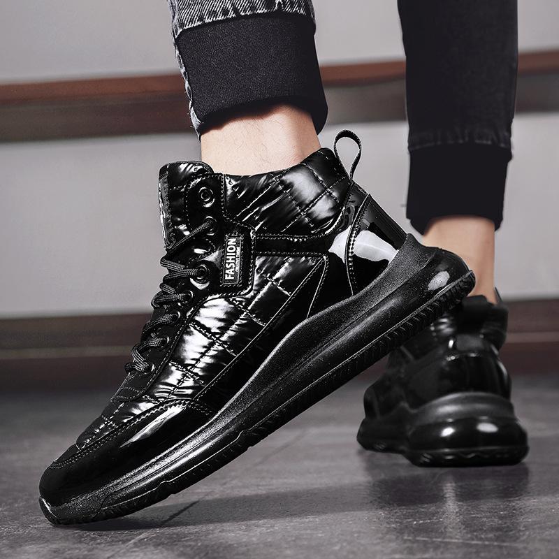 Men Casual Shoes Outdoor Comfortable Men's Breathable Fashion Man Sneakers PU Leather High Top Shoes Zapatillas Hombre