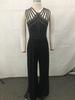 2023 Strass Weitbein-Jumpsuit: Europäischer & Amerikanischer Sommerstil, Taillenbetontes einfarbiges Kleid