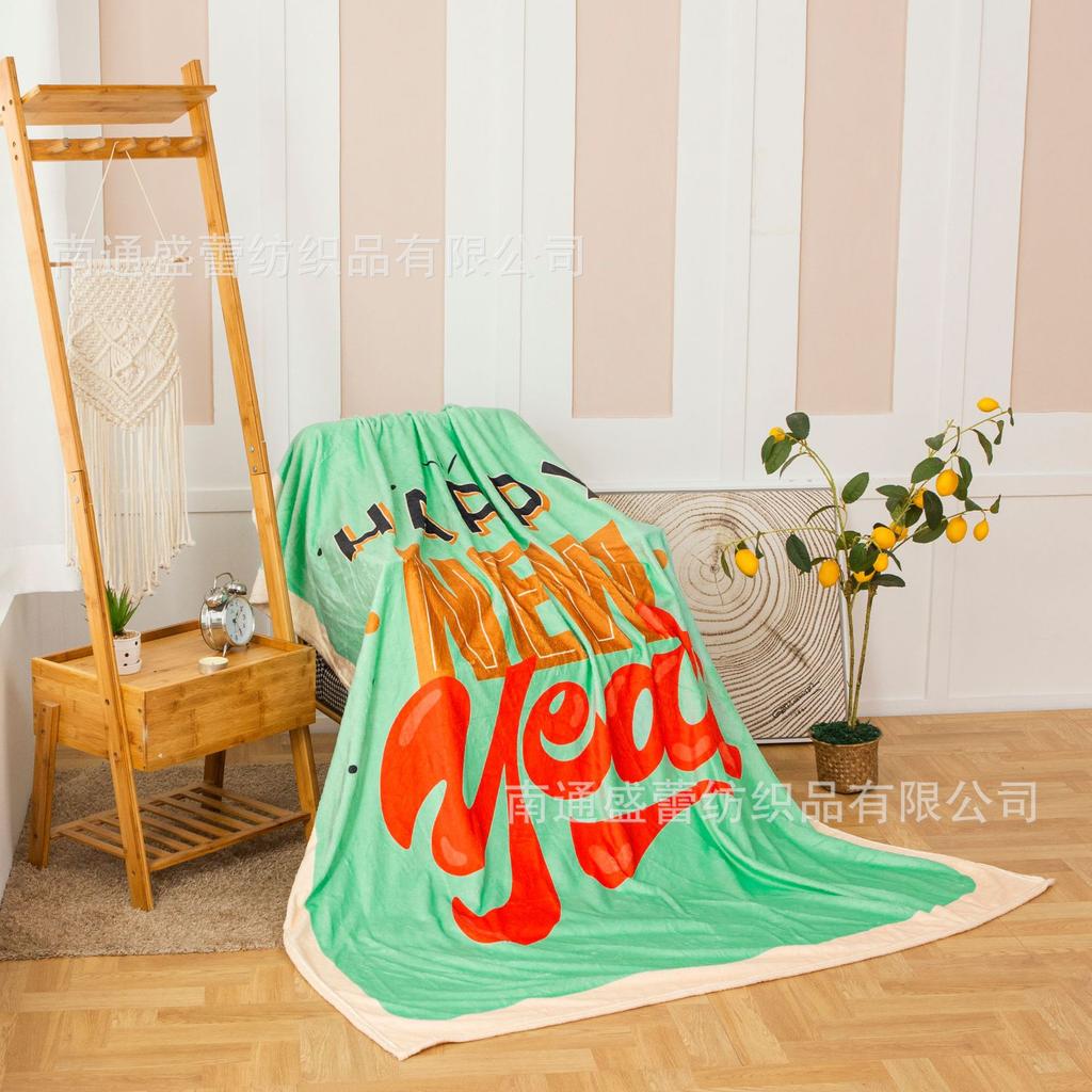 3D Digital Printing Flannel Blanket Sofa Blanket Blanket Single Layer Thickening