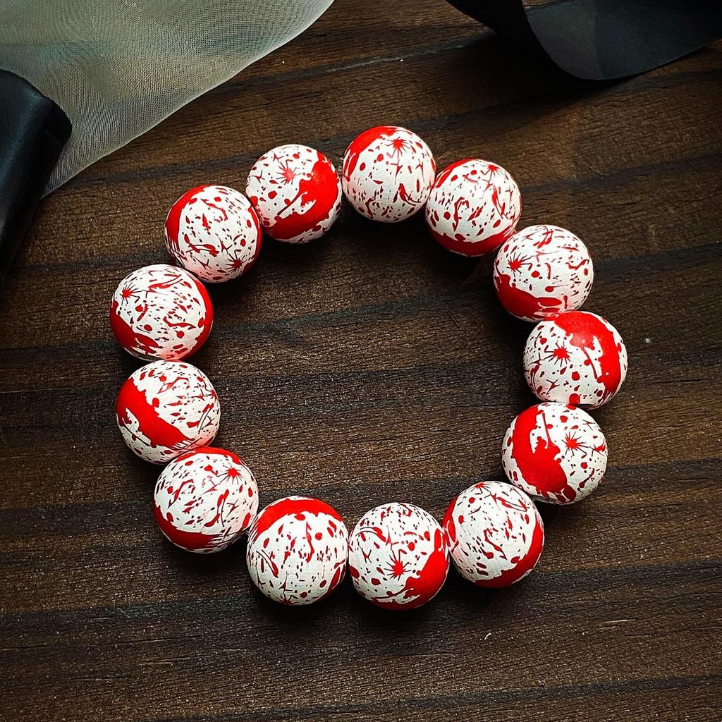 Cartoon Bee Printed Beaded Stretch Bracelet Cute Animal Wrist Jewelry for Women