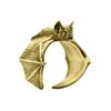 Halloween Bat Ring Adjustable Gothic Vintage Design Open Finger Ring Unisex for Cosplay Parties Punk Style  Jewelry Gift