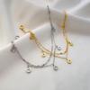 Diamond-Studded Double-Layer Anklet: Japanese & Korean Fashion, Minimalist, Light Luxury, Women's Versatile Accessory
