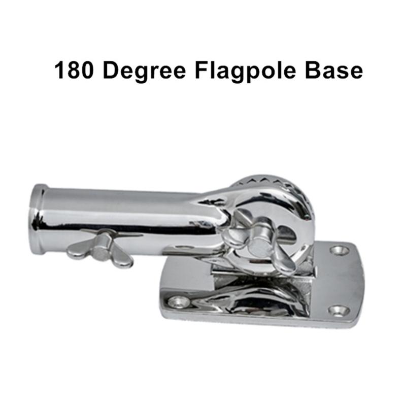 Schwerlast-Flaggenmast-Halter aus Edelstahl, 180° verstellbar, Beton-Flaggenmast-Halter für Haus Außenbereich, Flagge