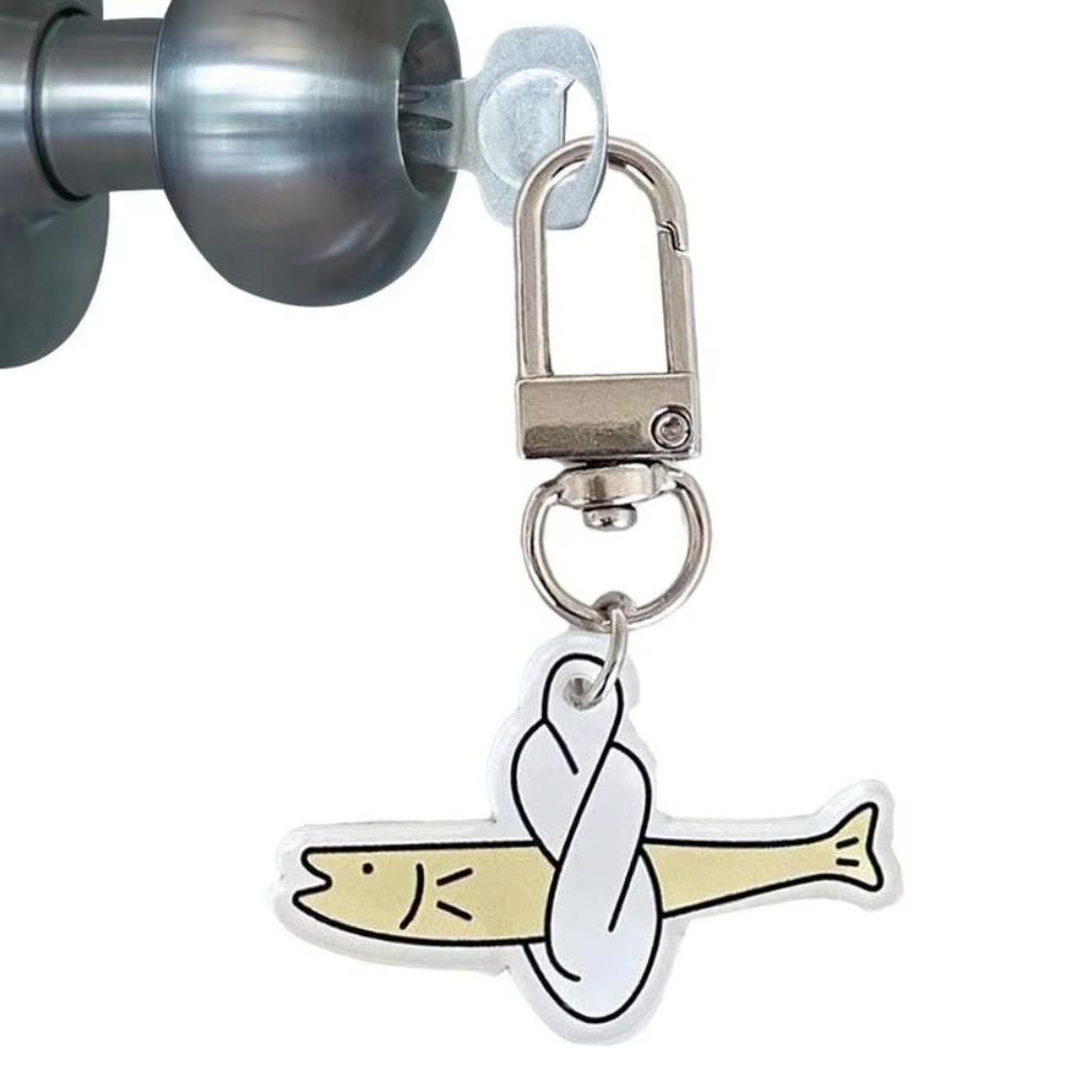 Portable Acrylic Bag Keychain Pendant Cartoon Hanging Purse Pendant Fish Keyring Girls