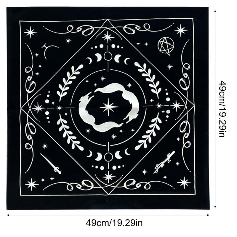Square Flannel Tarot Altar Cloth Card Board Game Astrology for Oracle Card Pad Table Cover Card Mat Divination Tableclot