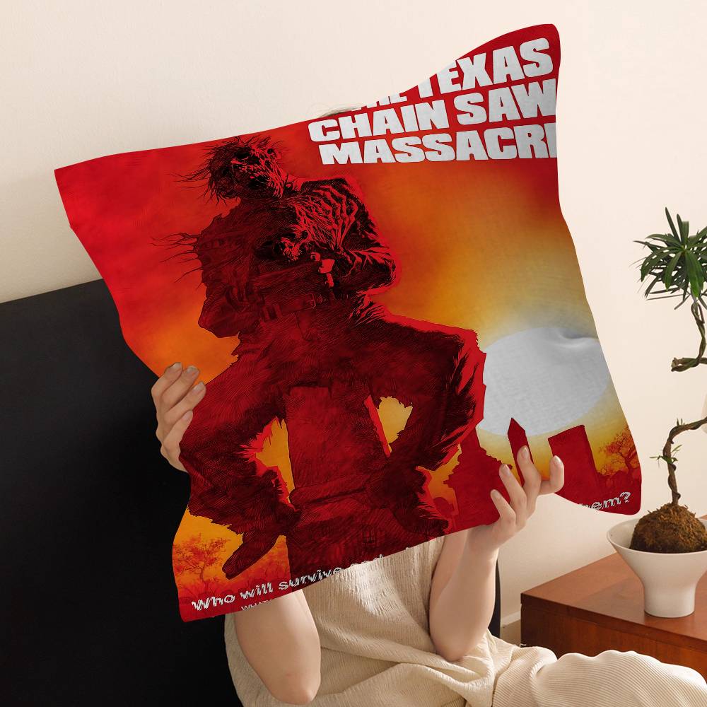 T-Texas Chainsaw Massacre Movie Cushion Cover Pillow Cover Decor Pillowcase Printed Cushion Case For Couch
