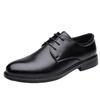 Leather Shoes Men's 2025 Low-top British Style Men's Round Head Big Head Tooling Shoes Platform Shoes