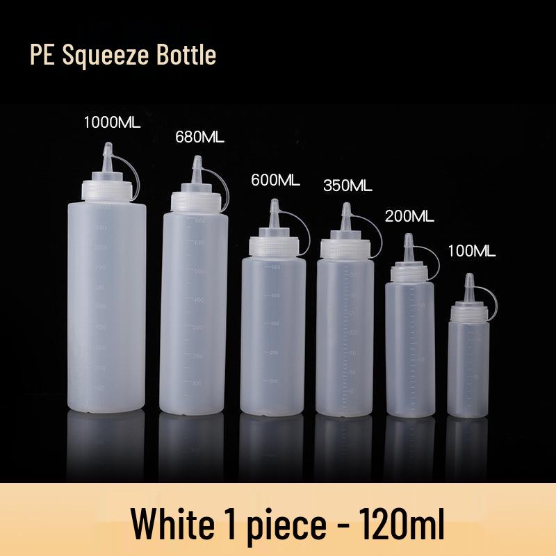 Tomato Salad Dressing Squeeze Bottle with Pointed Nozzle - Plastic Sauce & Condiment Container