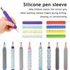 4Pcs 10cm Silicone Pencil Grips Ergonomic Textured Sleeves For Kids Adults Anxiety Relief Smooth Writing Handwriting Pen Cover