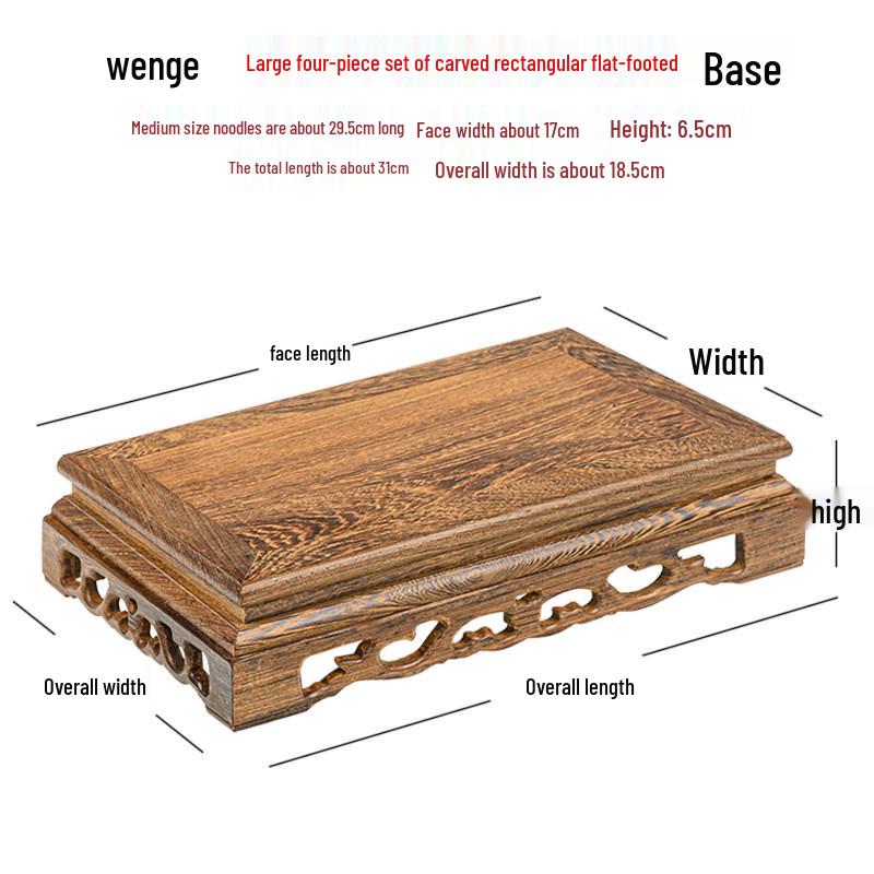 Solid Wood Display Base for Sculptures, Plants, or Ornaments