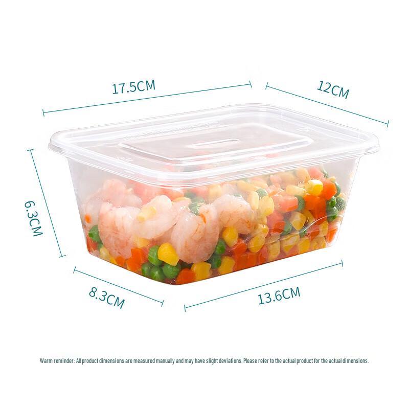 Disposable Rectangular Plastic Food Container Set